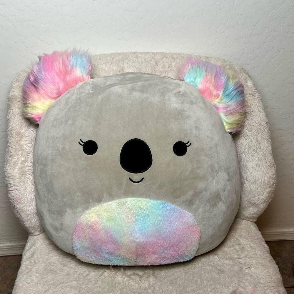 Squishmallows 16″ Kelina The Koala Bear Tye Dye Large Light Gray Pink Blue